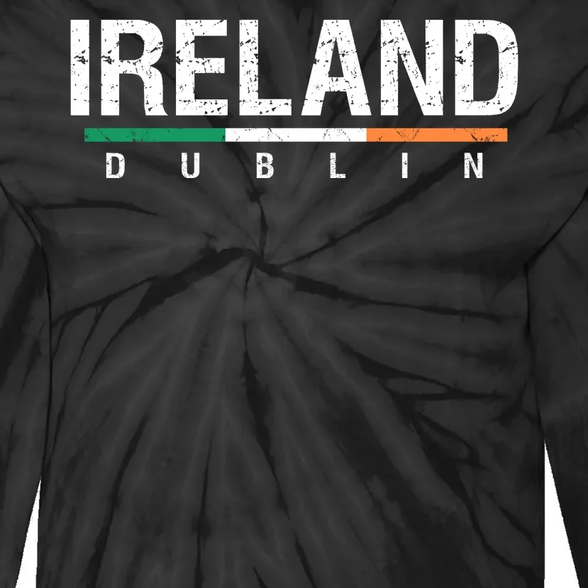 Ireland Dublin Flag Tie-Dye Long Sleeve Shirt