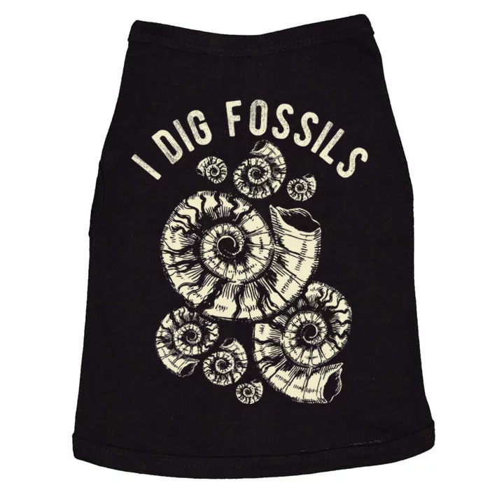 I Dig Fossils Ammonite Fossil Doggie Tank