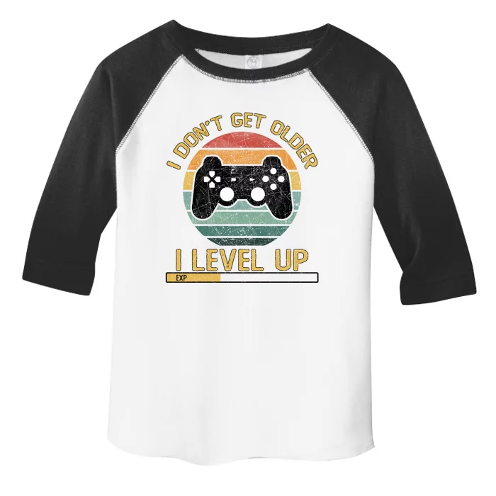 I Dont Get Older Level Exp Up Gaming Gamer Birthday Gift Toddler Fine Jersey T-Shirt