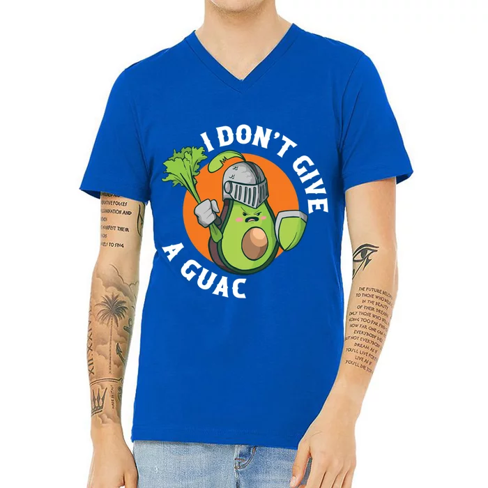 I Dont Give A Guac Vegan Gift V-Neck T-Shirt