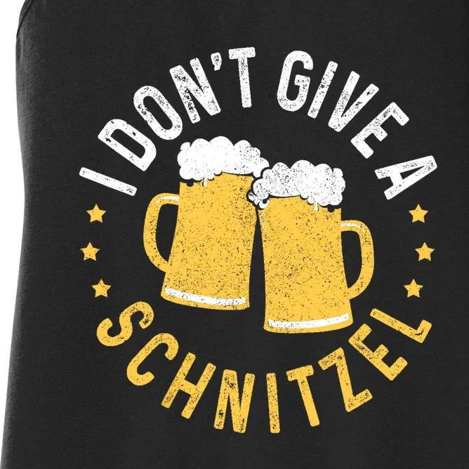 I Dont Give A Schnitzel Oktoberfest German Funny Gift Women's Racerback Tank