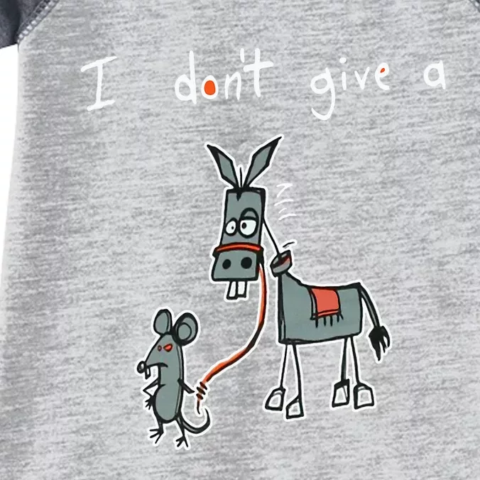 I Dont Give A Rats Donkey Women I Dont Give A Rats Azz Infant Baby Jersey Bodysuit