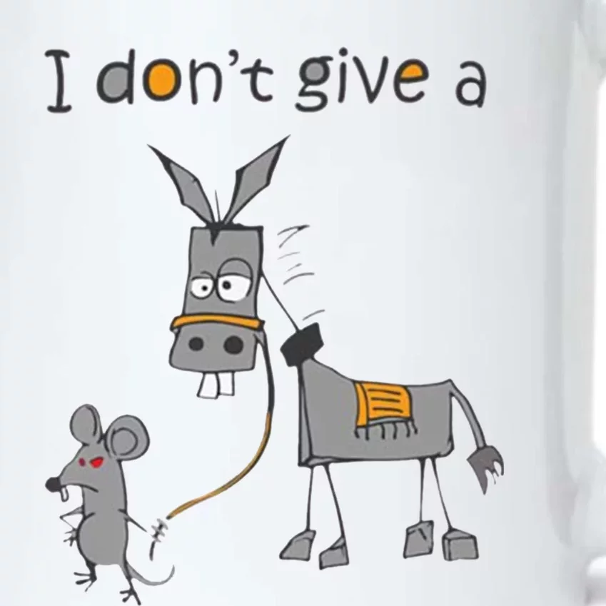 I Don't Give A Rats Donkey Black Color Changing Mug