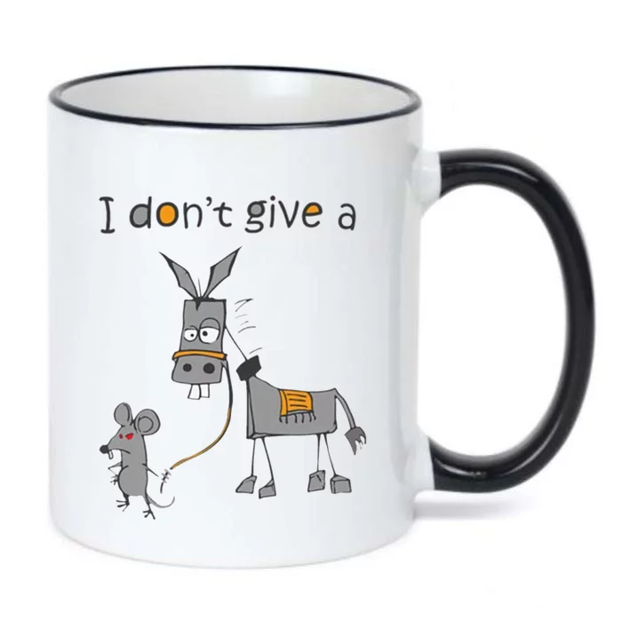 I Don't Give A Rats Donkey Black Color Changing Mug