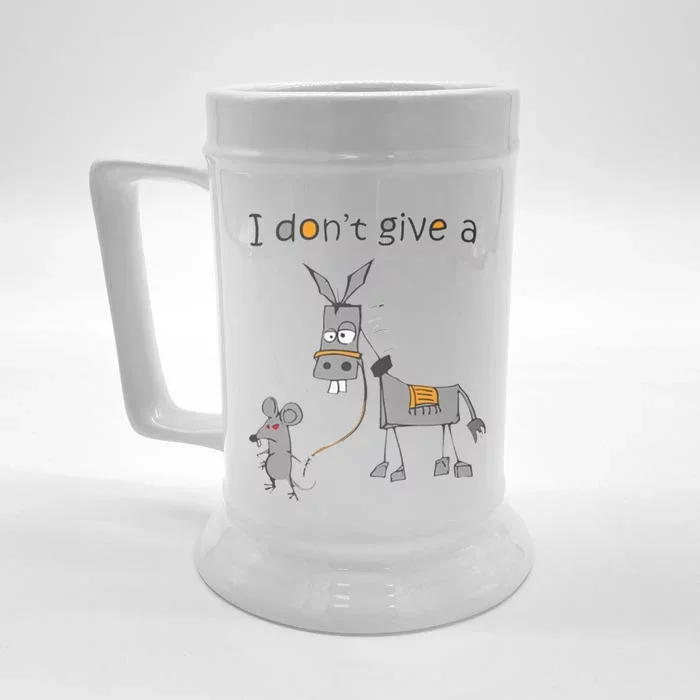 I Don't Give A Rats Donkey Front & Back Beer Stein