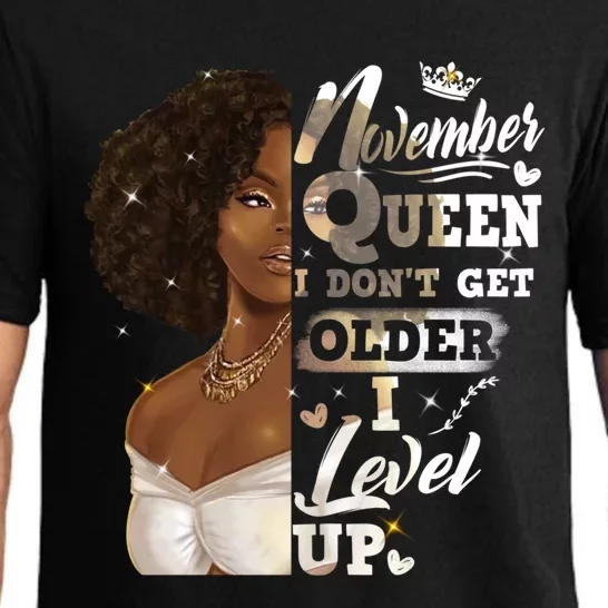 I Dont Get Older I Level Up African American November Gift Pajama Set