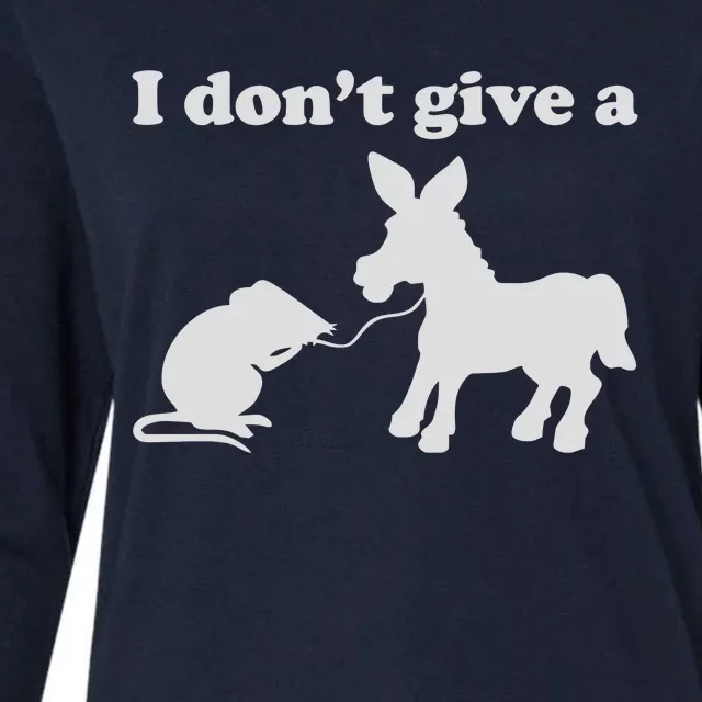 I Don't Give A Rats Ass Womens Cotton Relaxed Long Sleeve T-Shirt