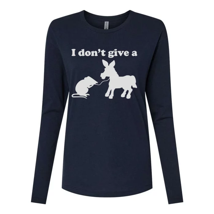 I Don't Give A Rats Ass Womens Cotton Relaxed Long Sleeve T-Shirt