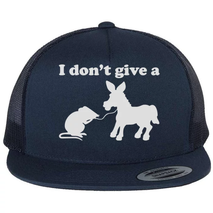 I Don't Give A Rats Ass Flat Bill Trucker Hat