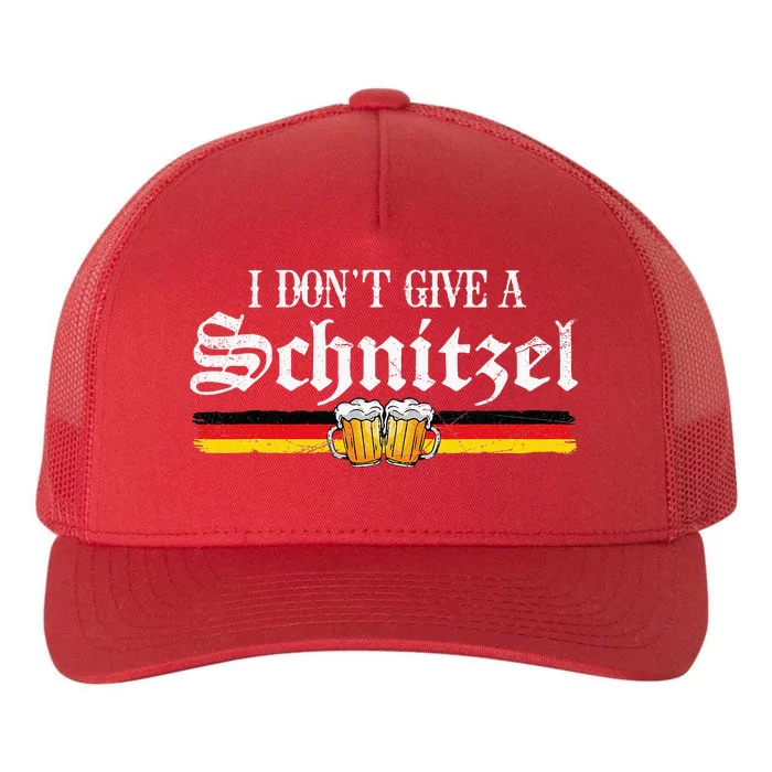 I Dont Give A Schnitzel Funny Oktoberfest German Yupoong Adult 5-Panel Trucker Hat