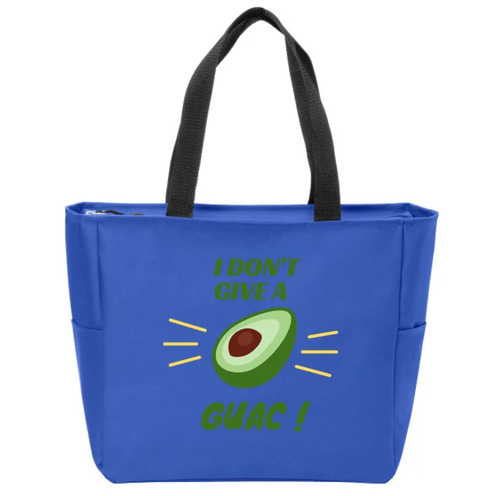 I Dont Give A Guac Avocado Guacamole Gift Zip Tote Bag