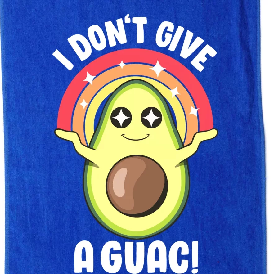 I Dont Give A Guac Cute Love Avocado Guacamole Funny Vegan Gift Platinum Collection Golf Towel