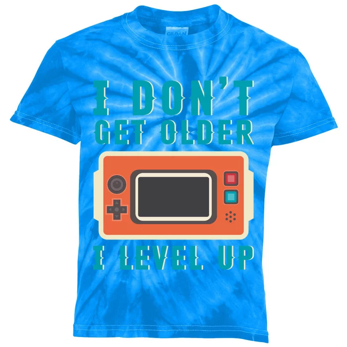 I Dont Get Older I Level Up Controller Gift Kids Tie-Dye T-Shirt