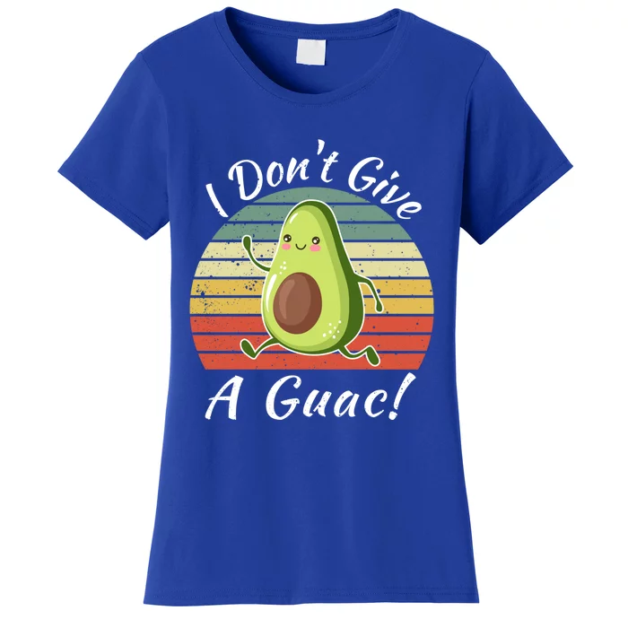 I Dont Give A Guac Funny Avocado Vegan Vintage Meaningful Gift Women's T-Shirt