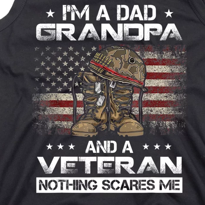 I'm Dad Grandpa And A Veteran Proud Us Grandpa Dad Veteran Tank Top