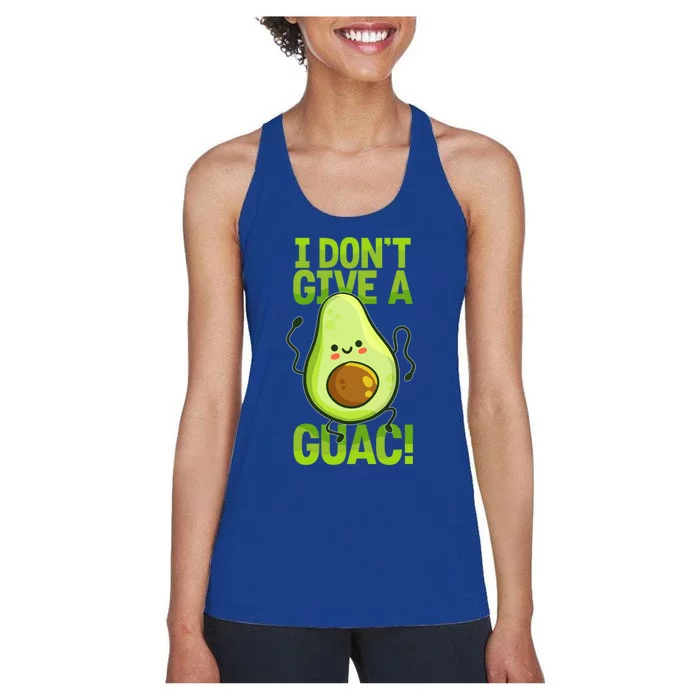 I Dont Give A Guac Guacamole Vegan Avocado Gift Women's Racerback Tank