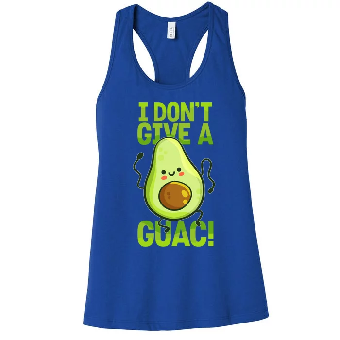 I Dont Give A Guac Guacamole Vegan Avocado Gift Women's Racerback Tank