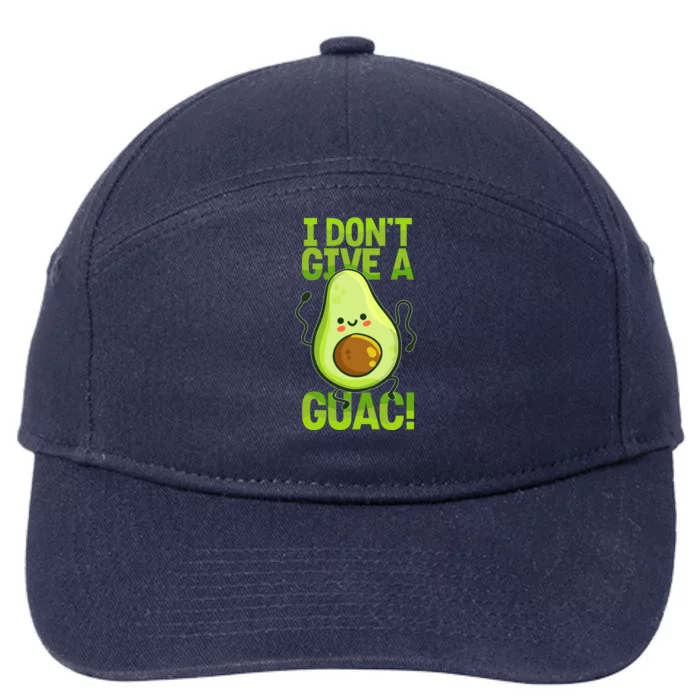 I Dont Give A Guac Guacamole Vegan Avocado Gift 7-Panel Snapback Hat