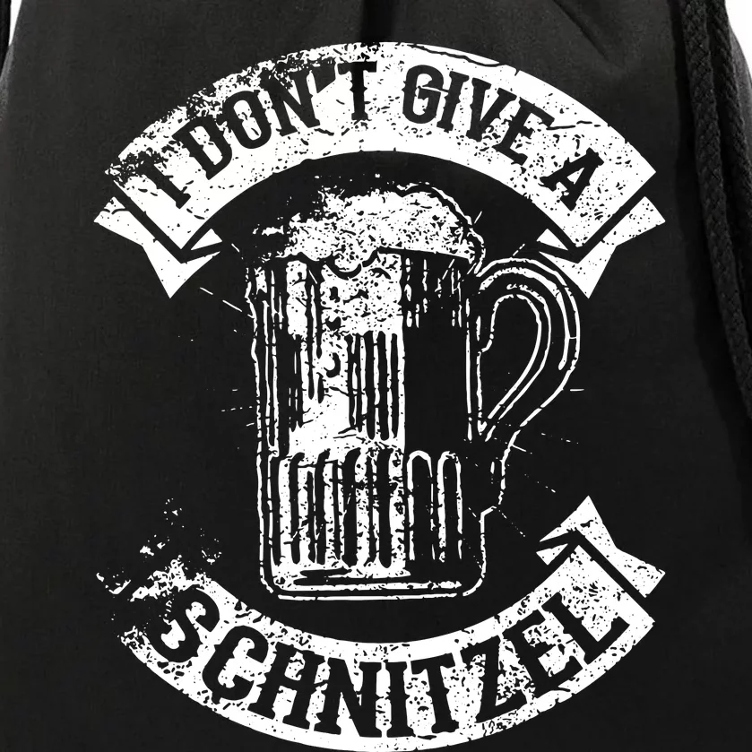 I Dont Give A Schnitzel Funny Saying German Pride Drawstring Bag