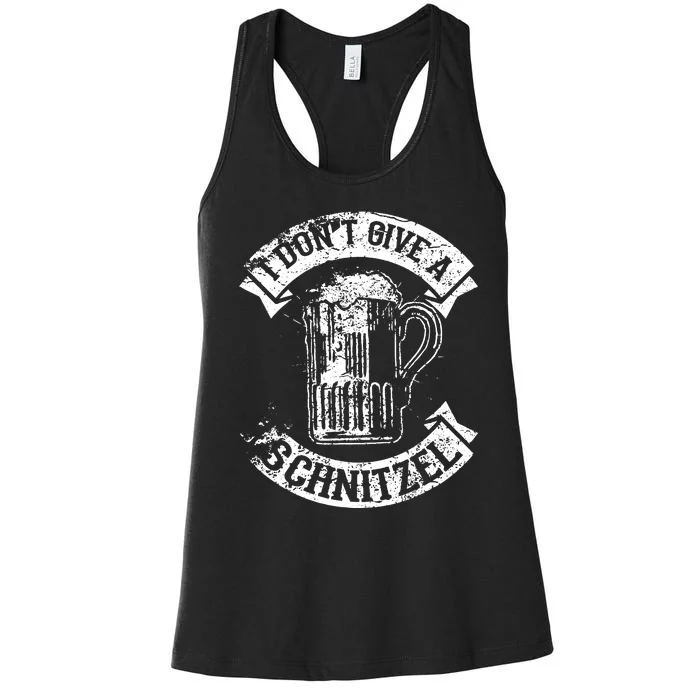 I Dont Give A Schnitzel Funny Saying German Pride Women's Racerback Tank