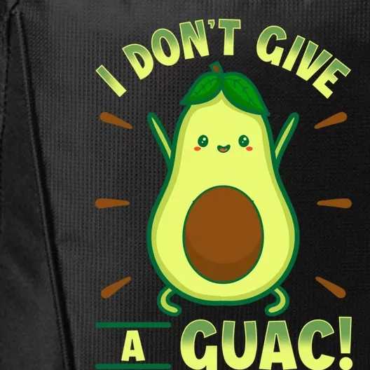 I Dont Give A Guac Kawaii Style Funny Guacamole Gift City Backpack