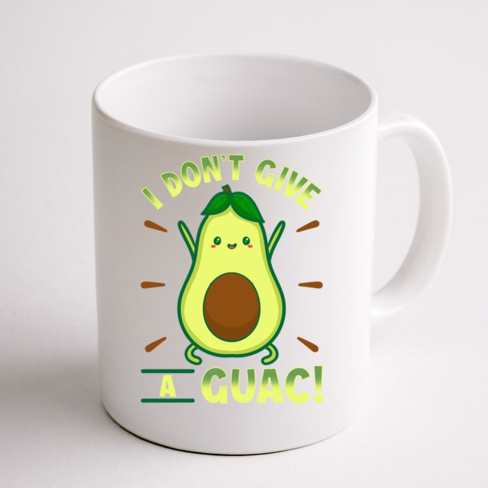 I Dont Give A Guac Kawaii Style Funny Guacamole Gift Front & Back Coffee Mug