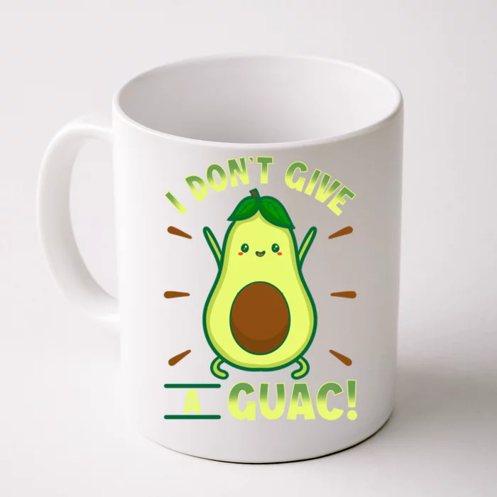 I Dont Give A Guac Kawaii Style Funny Guacamole Gift Front & Back Coffee Mug