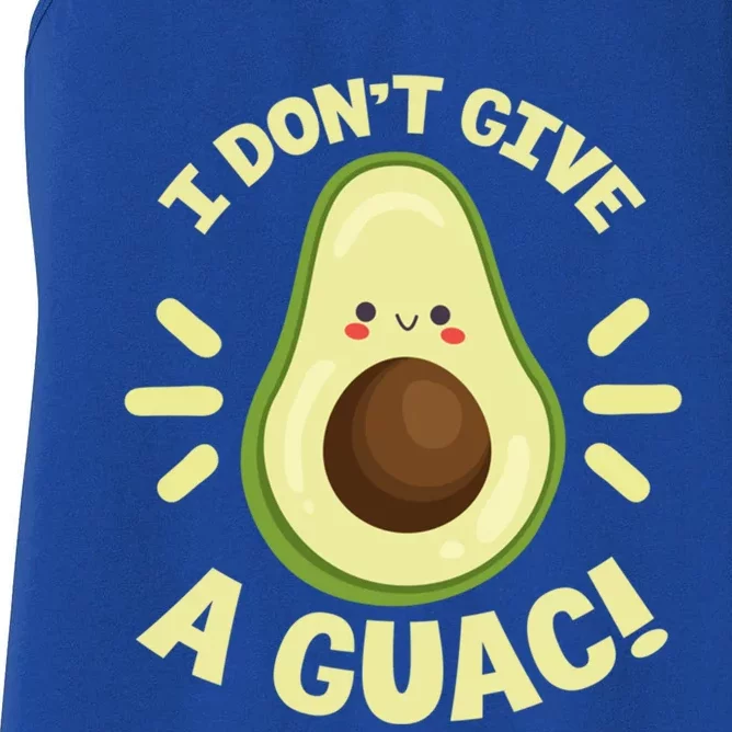 I Dont Give A Guac Funny Avocado Guacamole Vegan Kawaii Gift Women's Racerback Tank