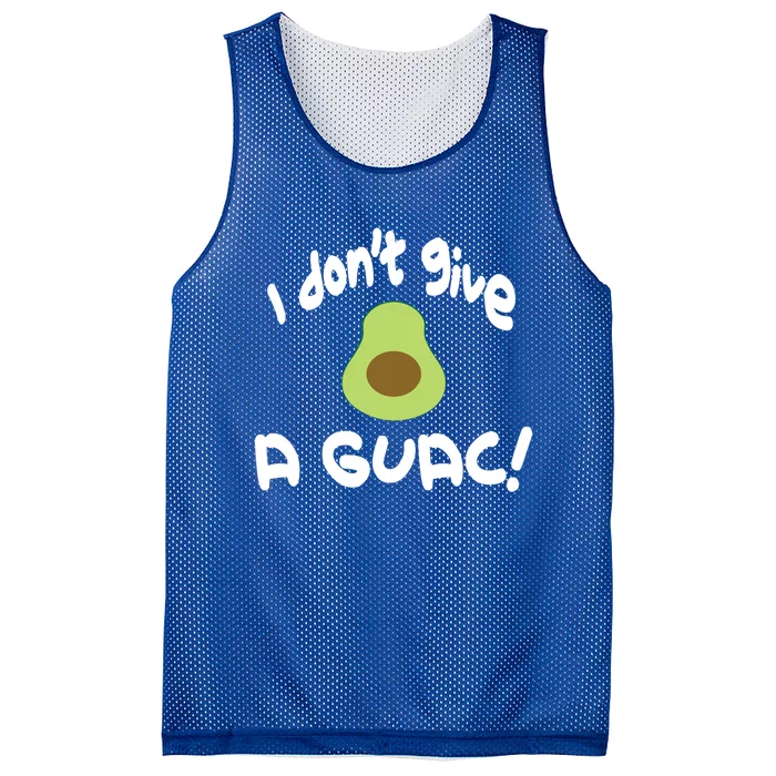 I Dont Give A Guac Avocado Guacamole Cool Gift Mesh Reversible Basketball Jersey Tank