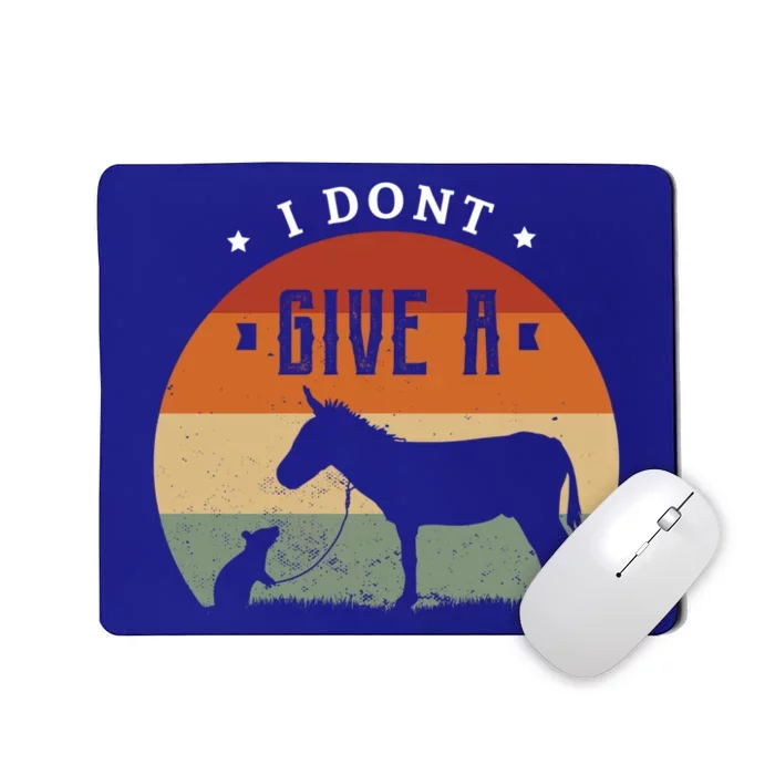 I Dont Give A Rats Donkey Funny Gift Rats Fan Gift Mousepad