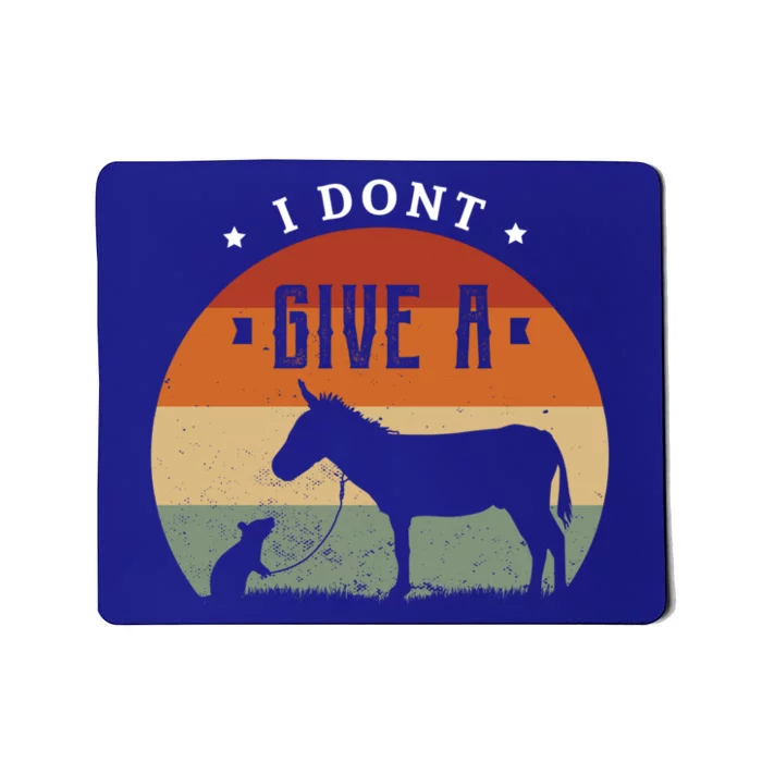 I Dont Give A Rats Donkey Funny Gift Rats Fan Gift Mousepad