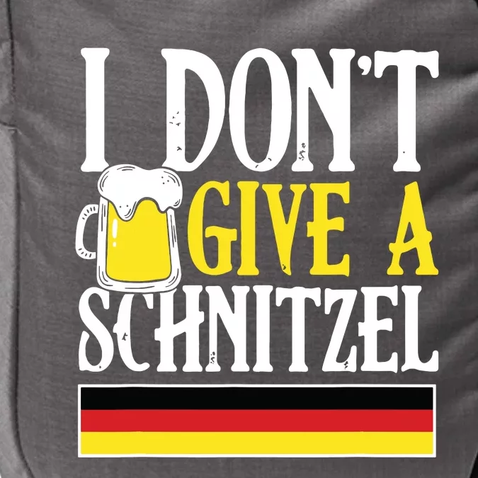 I DonT Give A Schnitzel German Beer Wurst Funny Oktoberfest Impact Tech Backpack