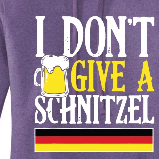 I DonT Give A Schnitzel German Beer Wurst Funny Oktoberfest Women's Pullover Hoodie