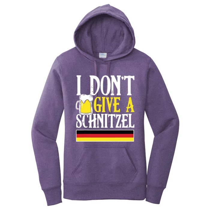 I DonT Give A Schnitzel German Beer Wurst Funny Oktoberfest Women's Pullover Hoodie