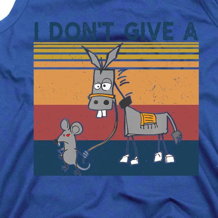 I Dont Give A Rats Donkey Gift Ass Mouse Walking Donkey Funny Gift Tank Top