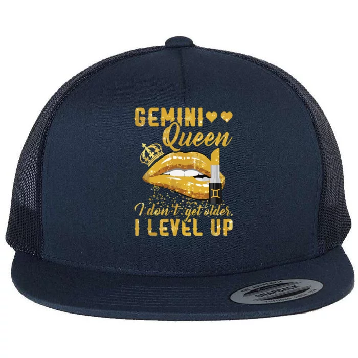 I Dont Get Older I Level Up Gemini Flat Bill Trucker Hat