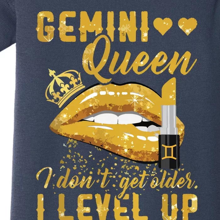 I Dont Get Older I Level Up Gemini Baby Bodysuit