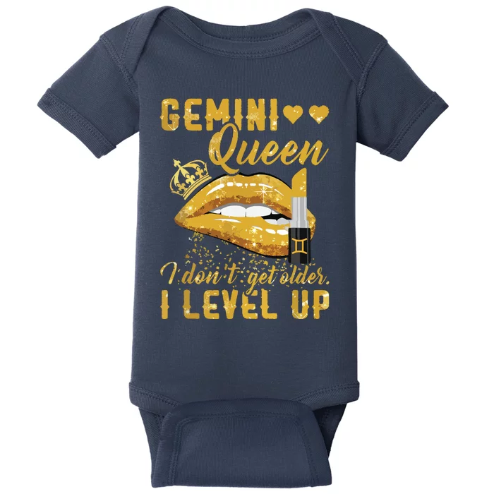 I Dont Get Older I Level Up Gemini Baby Bodysuit