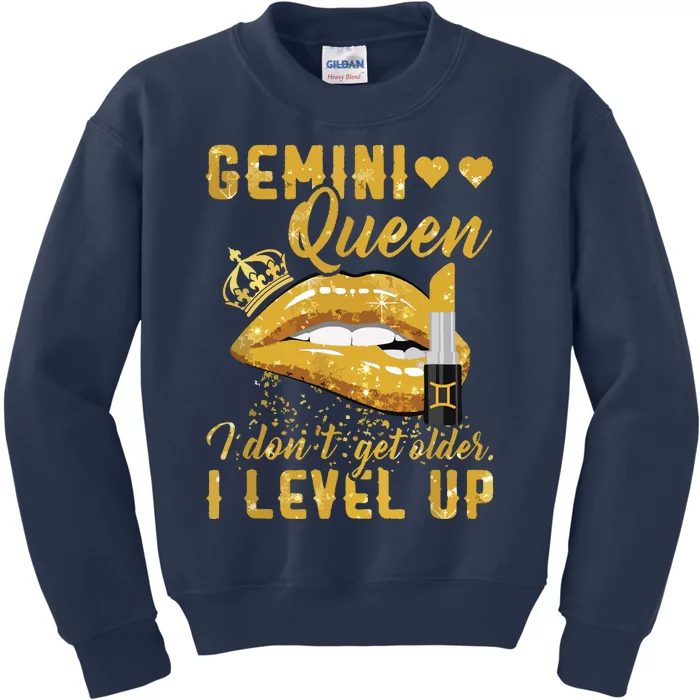 I Dont Get Older I Level Up Gemini Kids Sweatshirt