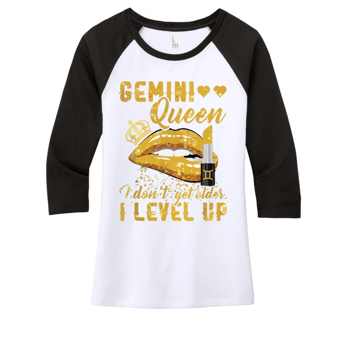 I Dont Get Older I Level Up Gemini Women's Tri-Blend 3/4-Sleeve Raglan Shirt