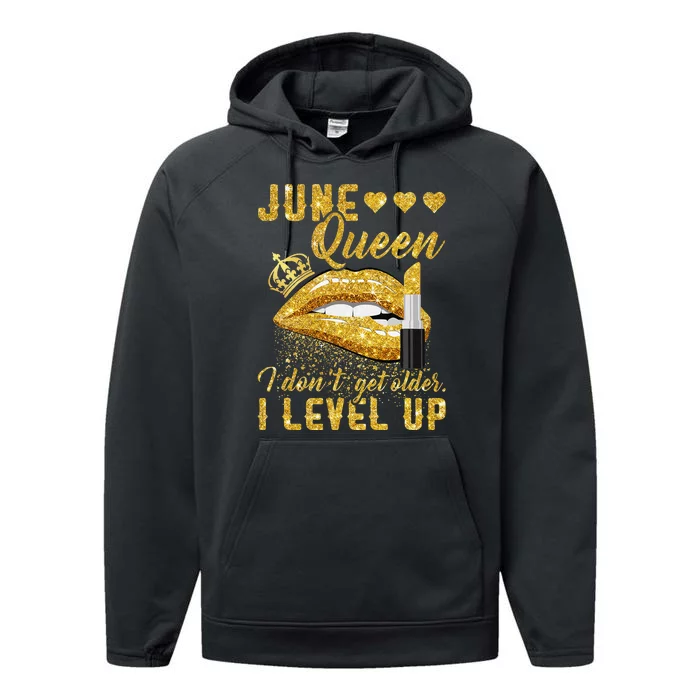 I Don't Get Older I Level Up June Performance Fleece Hoodie