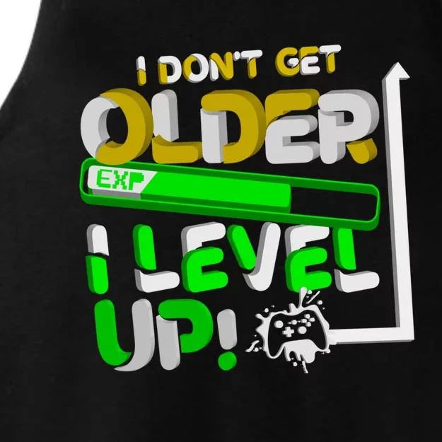 I Dont Get Older I Level Up Gamer Video Games Funny Gaming Gift Ladies Tri-Blend Wicking Tank