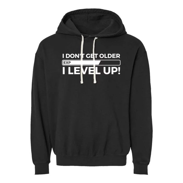 I Dont Get Older I Level Up Gift Funny Birthday Garment-Dyed Fleece Hoodie