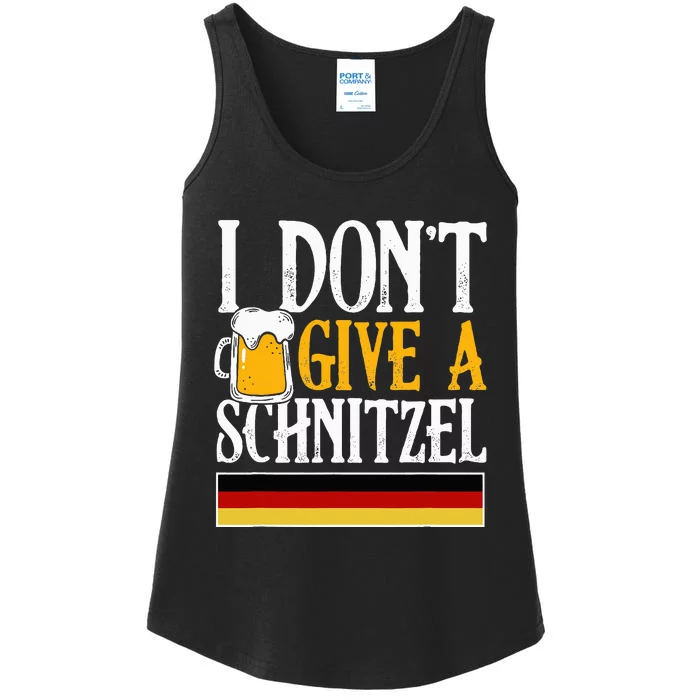 I Don't Give A Schnitzel German Beer Wurst Ladies Essential Tank