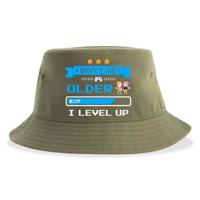 I Dont Get Older I Level Up Gift Gaming Birthday Funny Gift Sustainable Bucket Hat