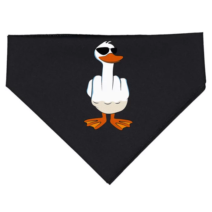 I DonT Give A Duck Funny Middle Finger Offensive Rude Duck USA-Made Doggie Bandana