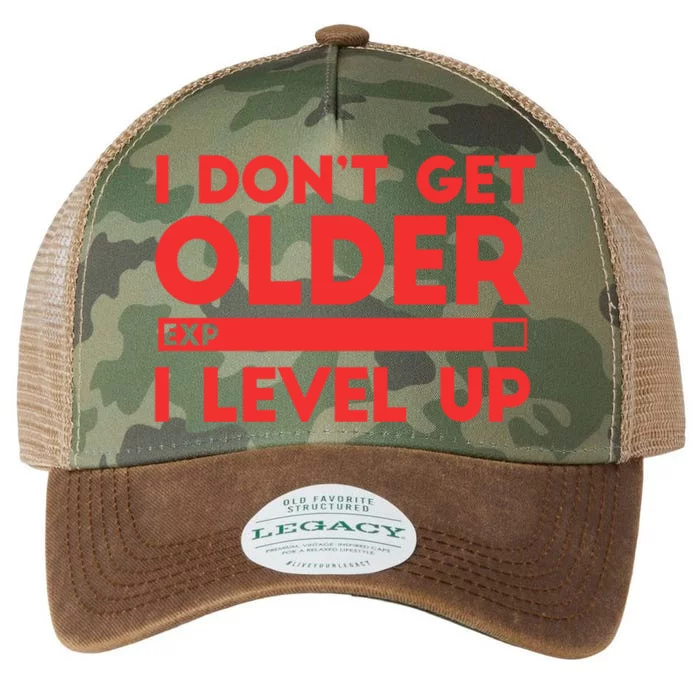 I Dont Get Older I Level Up Gift Legacy Tie Dye Trucker Hat