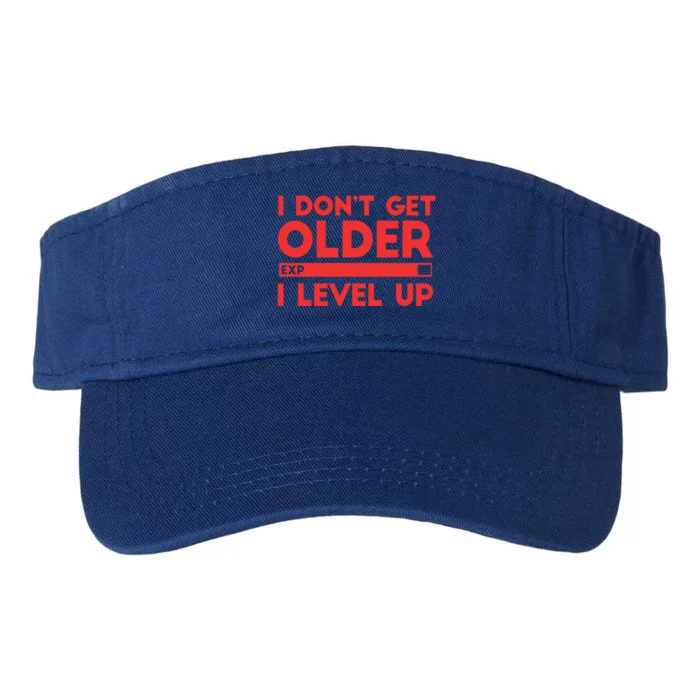 I Dont Get Older I Level Up Gift Valucap Bio-Washed Visor