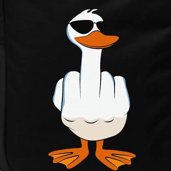 I DonT Give A Duck Funny Middle Finger Offensive Rude Duck Impact Tech Backpack