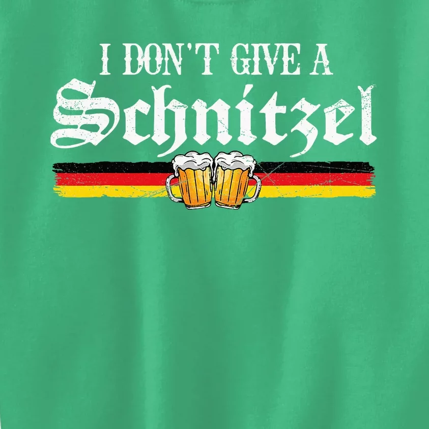 I Dont Give A Schnitzel Funny Oktoberfest German Kids Sweatshirt